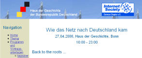 ISOC.DE Konferenz "Roots of the Net" 2006